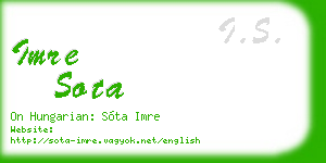 imre sota business card